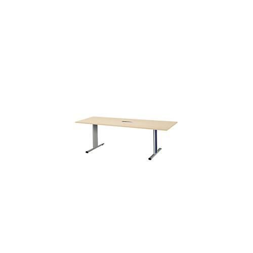 4250510825730 - Select Besprechungstisch Planova Basic mit Tischanschlussfeld Rechteck T-Fuß B 2000 x T 800 x H 717 mm Ahorn weißaluminium RAL 9006 4250510825730 - Select Besprechungstisch Planova Basic mit Tischanschlussfeld Rechteck T-Fuß B 2000 x T 800 x H 717 mm Ahorn weißaluminium RAL 9006