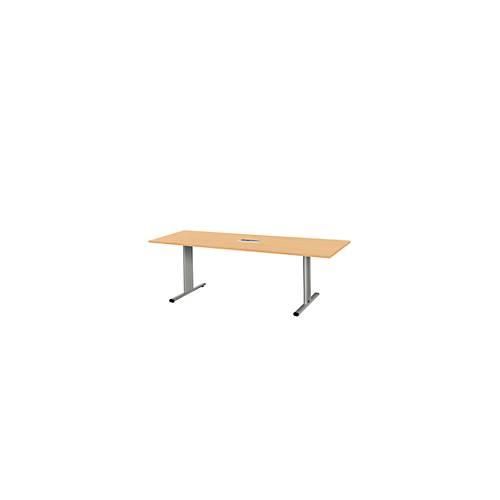 4250510826027 - Select Besprechungstisch Planova Basic mit Tischanschlussfeld Rechteck T-Fuß B 2000 x T 800 x H 717 mm Buche weißaluminium RAL 9006 4250510826027 - Select Besprechungstisch Planova Basic mit Tischanschlussfeld Rechteck T-Fuß B 2000 x T 800 x H 717 mm Buche weißaluminium RAL 9006