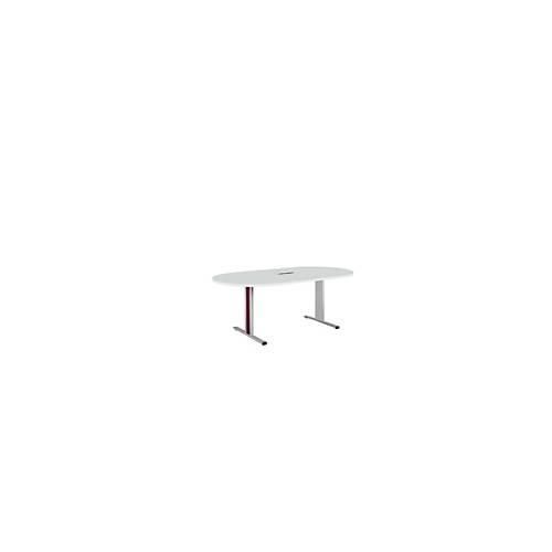 4250510825587 - Select Besprechungstisch Planova Basic mit Tischanschlussfeld Oval T-Fuß B 2000 x T 1000 x H 717 mm lichtgrau weißaluminium RAL 9006 4250510825587 - Select Besprechungstisch Planova Basic mit Tischanschlussfeld Oval T-Fuß B 2000 x T 1000 x H 717 mm lichtgrau weißaluminium RAL 9006