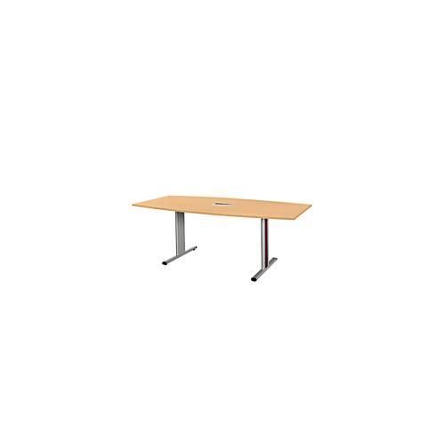 4250510935972 - Select Besprechungstisch Planova Basic mit Tischanschlussfeld Boot T-Fuß B 2000 x T 1000 x H 717 mm Buche weißaluminium RAL 9006 4250510935972 - Select Besprechungstisch Planova Basic mit Tischanschlussfeld Boot T-Fuß B 2000 x T 1000 x H 717 mm Buche weißaluminium RAL 9006