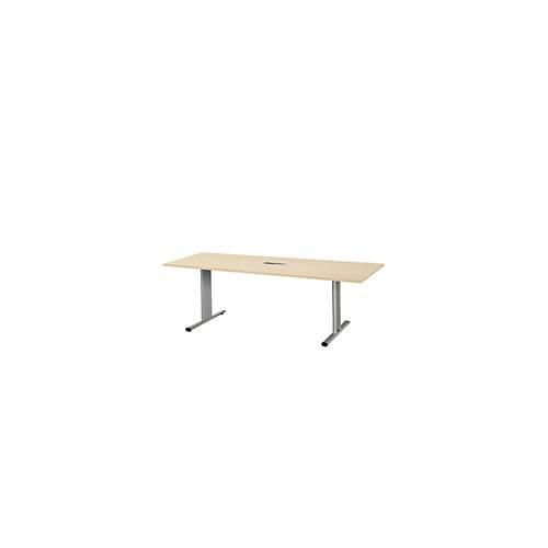 4250510825747 - Select Besprechungstisch Planova Basic mit Tischanschlussfeld Rechteck T-Fuß B 2000 x T 800 x H 717 mm Ahorn weißaluminium RAL 9006 4250510825747 - Select Besprechungstisch Planova Basic mit Tischanschlussfeld Rechteck T-Fuß B 2000 x T 800 x H 717 mm Ahorn weißaluminium RAL 9006