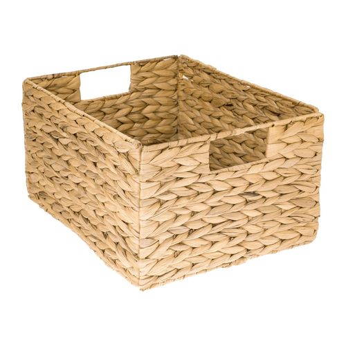 4010537372415 - 37241 Aufbewahrungskorb faltbarer Korb geflochten aus Wasserhyazinthe Seegras Größe l 36 x 28 x 20 cm - HMF