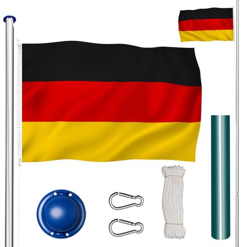 4260473664147 - tectake® Fahnenmast aus Aluminium 625 m inklusive Seilzug und Bodenhülse 4260473664147 - tectake® Fahnenmast aus Aluminium 625 m inklusive Seilzug und Bodenhülse