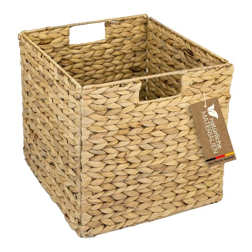 4010537372408 - HMF Aufbewahrungskorb Korb geflochten aus Wasserhyazinthe Seegras passend für Kallax 32 x 345 x 32 cm