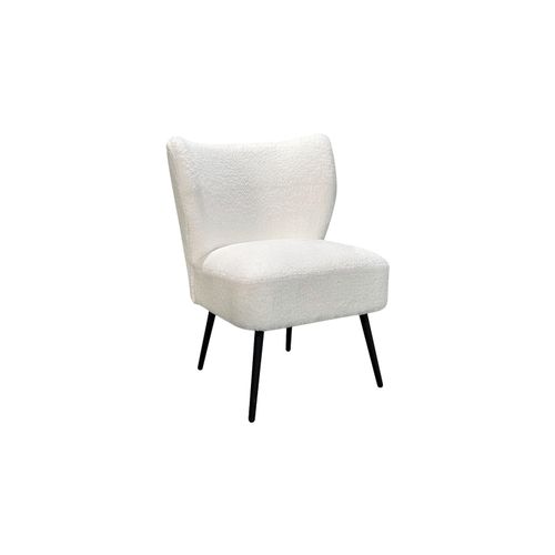 4251942249996 - Sessel TEDDY Teddybezug off-white Gestell Metall schwarz 4251942249996 - Sessel TEDDY Teddybezug off-white Gestell Metall schwarz