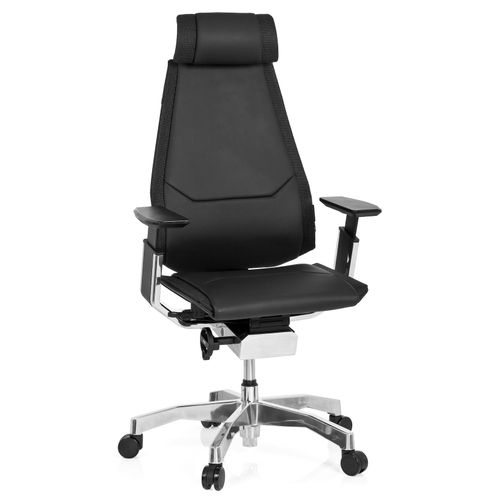 4251084609924 - High End Bürostuhl GENIDIA PRO Leder mit Armlehnen hjh OFFICE 4251084609924 - High End Bürostuhl GENIDIA PRO Leder mit Armlehnen hjh OFFICE