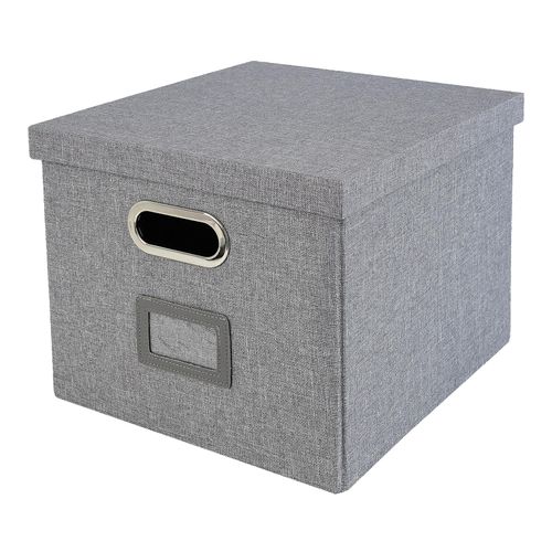 4010537254735 - HMF 250473-02 Aufbewahrungsbox mit Deckel für DIN A4 Hängeregister passend für Kallax 33 x 375 x 28 cm