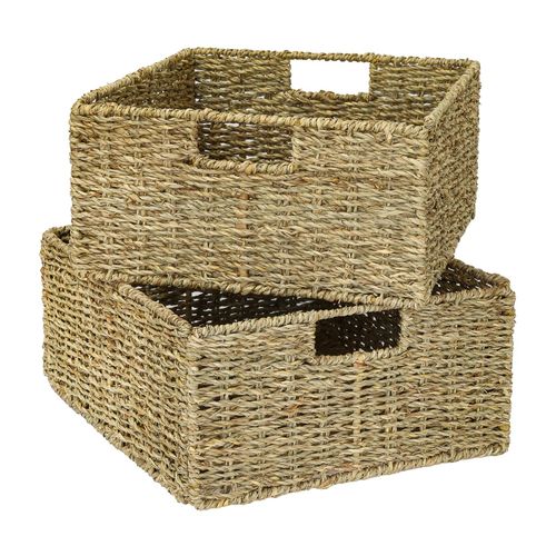 4010537370435 - HMF Aufbewahrungskorb Korb geflochten aus Seegras passend für Kallax halbes Fach 30 x 34 x 15 cm 4010537370435 - HMF Aufbewahrungskorb Korb geflochten aus Seegras passend für Kallax halbes Fach 30 x 34 x 15 cm