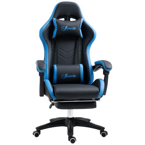 4255633534590 - Gaming Stuhl Bürostuhl Computerstuhl mit Lendenkissen Kopfstütze Gaming Sessel höhenverstellbarer Schreibtischstuhl mit Fußstütze Kunstleder
