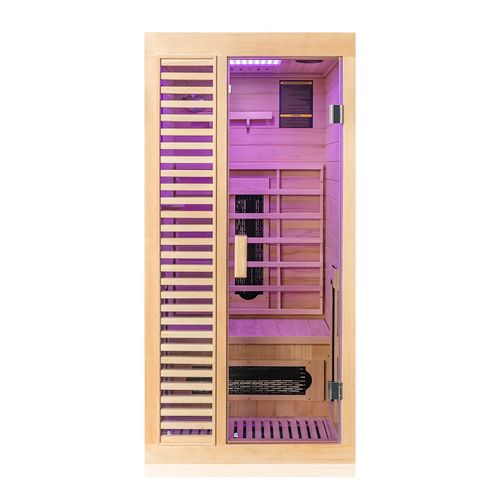 4251575100022 - Dewello - Infrarotkabine Infrarotsauna Hamlin inkl Keramikstrahler für 1 Person - LED-Farblicht - Wärmekabine mit Radio Bluetooth 90 cm x 90 cm 4251575100022 - Dewello - Infrarotkabine Infrarotsauna Hamlin inkl Keramikstrahler für 1 Person - LED-Farblicht - Wärmekabine mit Radio Bluetooth 90 cm x 90 cm