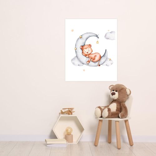 4069745106503 - Bild mit Rahmen LÜTTENHÜTT oder Poster Schlafender Affe auf Mond mit Sternen bunt (farbe bild(er) bunt) B40cm H50cm T02cm Papier Bilder HD Premium Druck 4069745106503 - Bild mit Rahmen LÜTTENHÜTT oder Poster Schlafender Affe auf Mond mit Sternen bunt (farbe bild(er) bunt) B40cm H50cm T02cm Papier Bilder HD Premium Druck