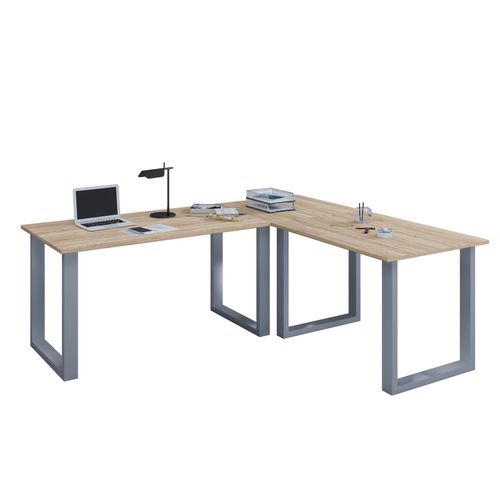 4051814396496 - Holz Schreibtisch Eckschreibtisch schlicht 160x160 L Form links oder rechts Arbeitstisch Platte 80 cm tief Computertisch Büromöbel - Lona U