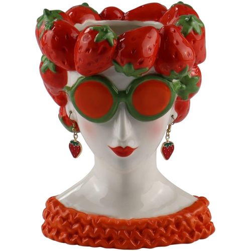 4056422143180 - Dekovase AM DESIGN mit Erdbeer-Motiv aus Dolomit rot B13cm H174cm Dolomit Vasen ideal für einen fröhlichen Akzent 4056422143180 - Dekovase AM DESIGN mit Erdbeer-Motiv aus Dolomit rot B13cm H174cm Dolomit Vasen ideal für einen fröhlichen Akzent