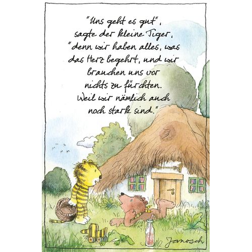4262513381335 - Wanddekoobjekt LUCKYLINDE Der kleine Bär und der kleine Tiger vor ihrem Haus bunt B20cm H30cm T03cm Blech Wanddekoobjekte Exklusive JANOSCH Kindermotive Stahlschild 4262513381335 - Wanddekoobjekt LUCKYLINDE Der kleine Bär und der kleine Tiger vor ihrem Haus bunt B20cm H30cm T03cm Blech Wanddekoobjekte Exklusive JANOSCH Kindermotive Stahlschild
