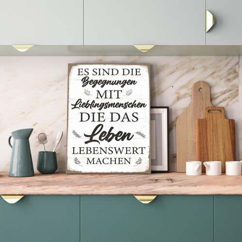 4067437731910 - Metallbild QUEENCE Begegnungen Spruch Stahlschild Blechschild weiß (farbe bild(er) weiß) B20cm H30cm T02cm Blech Metall Bilder 20x30x02cm - mit 4 Lochbohrung 4067437731910 - Metallbild QUEENCE Begegnungen Spruch Stahlschild Blechschild weiß (farbe bild(er) weiß) B20cm H30cm T02cm Blech Metall Bilder 20x30x02cm - mit 4 Lochbohrung