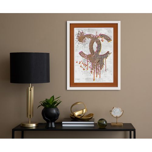 4067437112337 - Bild mit Rahmen QUEENCE Glitzer Logo braun (farbe rahmen weiß farbe bild(er) braun) B30cm H40cm T2cm Acrylglas Holz Bilder Poster mit buntem Acrylglas Passepartout 4067437112337 - Bild mit Rahmen QUEENCE Glitzer Logo braun (farbe rahmen weiß farbe bild(er) braun) B30cm H40cm T2cm Acrylglas Holz Bilder Poster mit buntem Acrylglas Passepartout