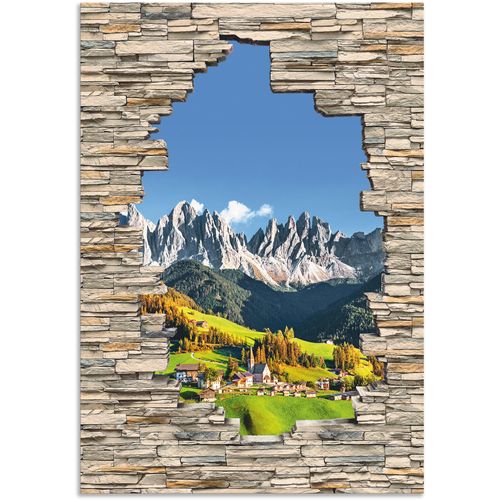 4062144713181 - Wandbild ARTLAND Alpen Berge Santa Maddalena Stein Mauer Bilder Gr B H 50 cm x 70 cm Alu-Dibond-Druck Berge & Alpenbilder Hochformat 1 St grün Kunstdrucke als Alubild Leinwandbild Wandaufkleber oder Poster in versch Größen 4062144713181 - Wandbild ARTLAND Alpen Berge Santa Maddalena Stein Mauer Bilder Gr B H 50 cm x 70 cm Alu-Dibond-Druck Berge & Alpenbilder Hochformat 1 St grün Kunstdrucke als Alubild Leinwandbild Wandaufkleber oder Poster in versch Größen