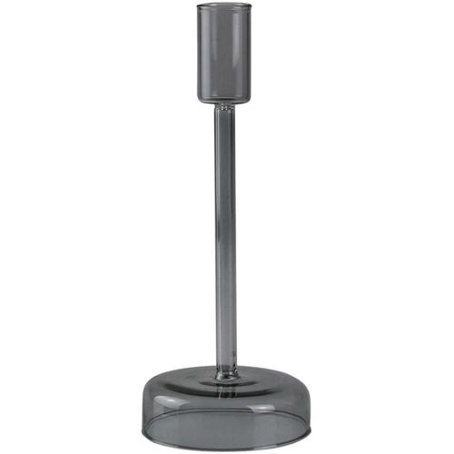 4056422271982 - Kerzenständer AM DESIGN aus grauem Glas grau B8cm H15cm Glas Kerzenhalter für eine zeitlose und stilvolle Tischdekoration 4056422271982 - Kerzenständer AM DESIGN aus grauem Glas grau B8cm H15cm Glas Kerzenhalter für eine zeitlose und stilvolle Tischdekoration