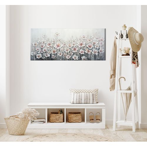 4032295093920 - Ölgemälde BÖNNINGHOFF weiß (farbe bild(er) weiß rosa) B140cm H60cm T2cm Canvas Holz Bilder jedes Bild ein Unikat 4032295093920 - Ölgemälde BÖNNINGHOFF weiß (farbe bild(er) weiß rosa) B140cm H60cm T2cm Canvas Holz Bilder jedes Bild ein Unikat