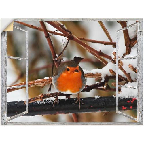 4057738830504 - Wandbild ARTLAND Fensterbild - Rotkehlchen Bilder Gr B H 40 cm x 30 cm Wandaufkleber - Vinyl Vögel 1 St rot Bild Kunstdruck Poster Bilder als Alubild Leinwandbild Wandaufkleber oder in versch Größen 4057738830504 - Wandbild ARTLAND Fensterbild - Rotkehlchen Bilder Gr B H 40 cm x 30 cm Wandaufkleber - Vinyl Vögel 1 St rot Bild Kunstdruck Poster Bilder als Alubild Leinwandbild Wandaufkleber oder in versch Größen