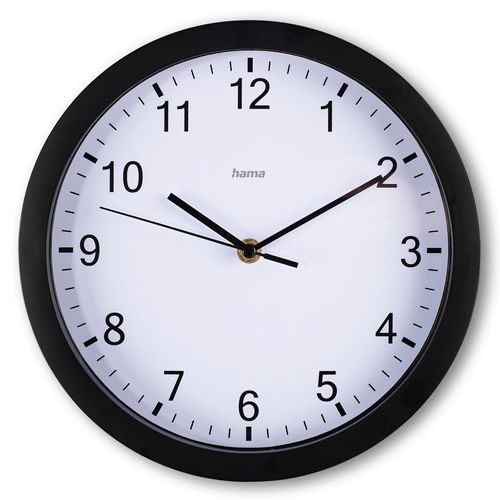 4047443517531 - Wanduhr HAMA Wanduhr Elba Ø 25 cm ohne Ticken schwarz Ø 25cm Wanduhren geräuscharm 4047443517531 - Wanduhr HAMA Wanduhr Elba Ø 25 cm ohne Ticken schwarz Ø 25cm Wanduhren geräuscharm