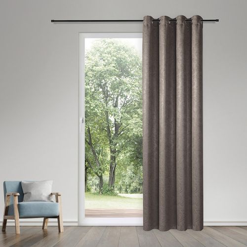 4007863698401 - Vorhang Grace Gr 1 grau (taupe) B145cm H245cm Polyester Gardinen Blickdichter Ösenschal Grace