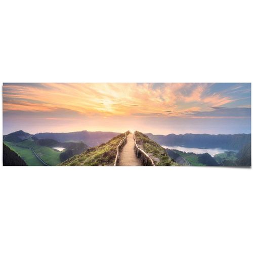 8714597587722 - Poster REINDERS Morgenröte Sonnenaufgang - Ausblick - Landschaft - Berge bunt (farbe bild(er) mehrfarbig) B158cm H53cm Papier Bilder