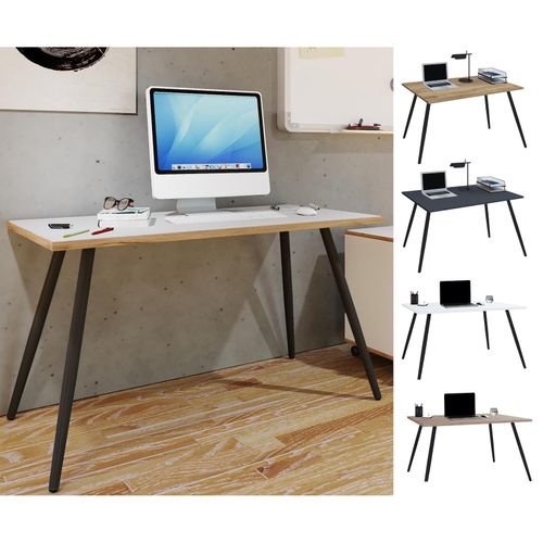 4051814442889 - Schreibtisch Computertisch Bürotisch Skandanivischer Retro Look Salia 110x50 cm