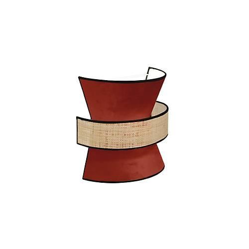 3361410162021 - Wandleuchte Gatsby Samt Rattan weinrot B 300 x T 300 x H 150 mm 2 x E27 meet by paperflow 3361410162021 - Wandleuchte Gatsby Samt Rattan weinrot B 300 x T 300 x H 150 mm 2 x E27 meet by paperflow