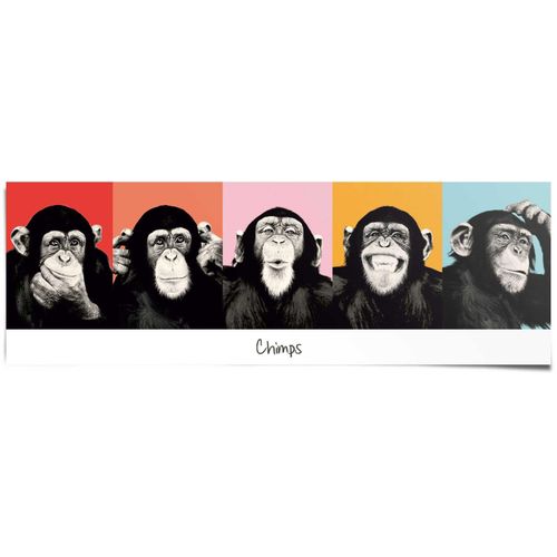 8714597340983 - Poster REINDERS Schimpanse Pop bunt (farbe bild(er) mehrfarbig) B158cm H53cm Papier Bilder 8714597340983 - Poster REINDERS Schimpanse Pop bunt (farbe bild(er) mehrfarbig) B158cm H53cm Papier Bilder