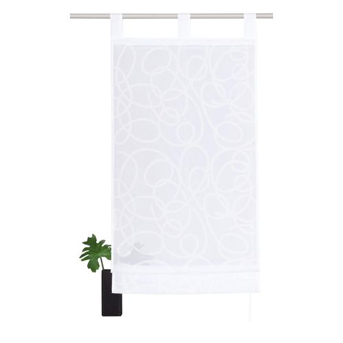 6944185408388 - Raffrollo MY HOME Tanaro Gr 2 weiß B60cm H140cm Voile Obermaterial 100% Polyester Raffrollos Halbtransparent Voile Polyester