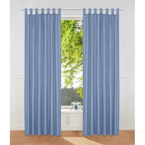 6941446628936 - Vorhang HOME AFFAIRE Parry Gr 3 blau B140cm H225cm Polyester Recyceltes Material Gardinen 2-er Set blickdicht monochrom basic