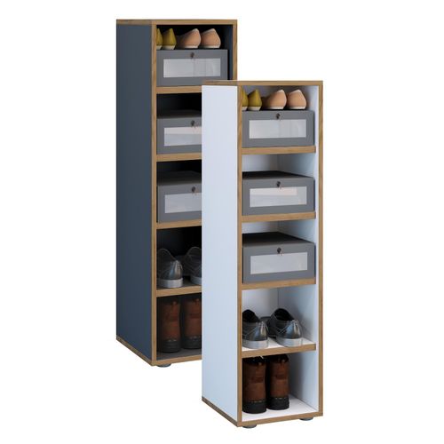 4051814446122 - Holz Schuhregal Maße ca H 110 x B 30 x T 33 cm Schuhkommode mit 5 Fächer Schuhschrank - Salia 5fach B 30 cm 4051814446122 - Holz Schuhregal Maße ca H 110 x B 30 x T 33 cm Schuhkommode mit 5 Fächer Schuhschrank - Salia 5fach B 30 cm