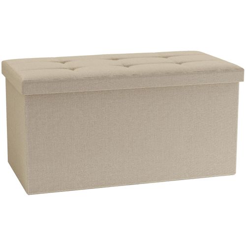 4051814446481 - Stoff Sitzbank Maße ca H 38 x B 76 x T 38 cm Kiste für flexiblen Einsatz in allen Wohnräumen Aufbewahrungsbox Sitztruhe - Boxas