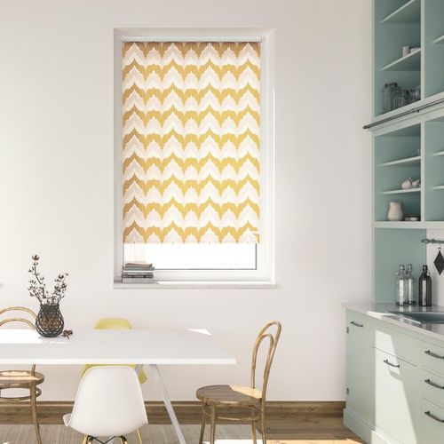 4251369825742 - Seitenzugrollo ORIGINAL Rollo Klemmfix ohne Bohren blickdicht Boho Zig Zag - Gelb Rollos Gr 150 cm stufenlos positionierbar 45 cm gelb (gelb weiß) Kinder Kinderzimmer-Rollos 4251369825742 - Seitenzugrollo ORIGINAL Rollo Klemmfix ohne Bohren blickdicht Boho Zig Zag - Gelb Rollos Gr 150 cm stufenlos positionierbar 45 cm gelb (gelb weiß) Kinder Kinderzimmer-Rollos