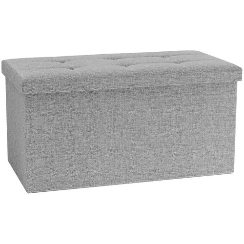 4051814446474 - Stoff Sitzbank Maße ca H 38 x B 76 x T 38 cm Kiste für flexiblen Einsatz in allen Wohnräumen Aufbewahrungsbox Sitztruhe - Boxas