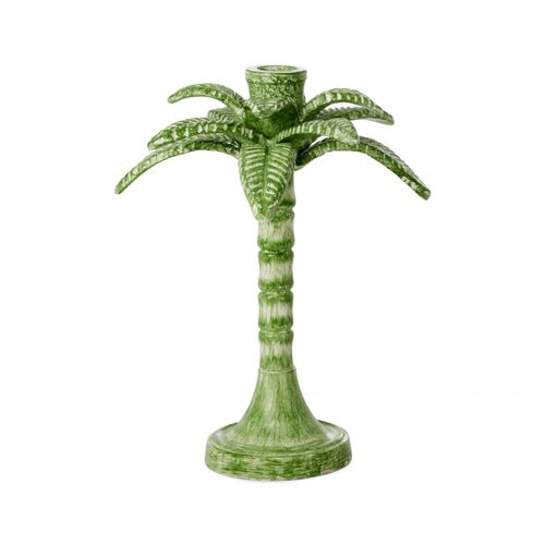 5708315263237 - RICE Kerzenhalter Palme aus Aluminium 22 cm Ø 17 cm