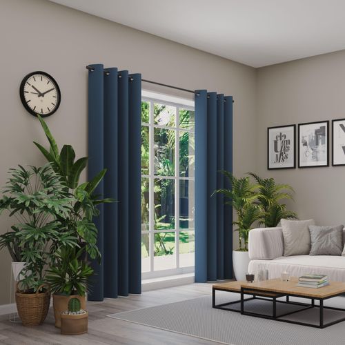 4006470537622 - Verdunkelungsvorhang NEUTEX FOR YOU INSULA blau B137cm H270cm Polyester Gardinen Uni-Dimout für starke Verdunklung nach Maß 4006470537622 - Verdunkelungsvorhang NEUTEX FOR YOU INSULA blau B137cm H270cm Polyester Gardinen Uni-Dimout für starke Verdunklung nach Maß