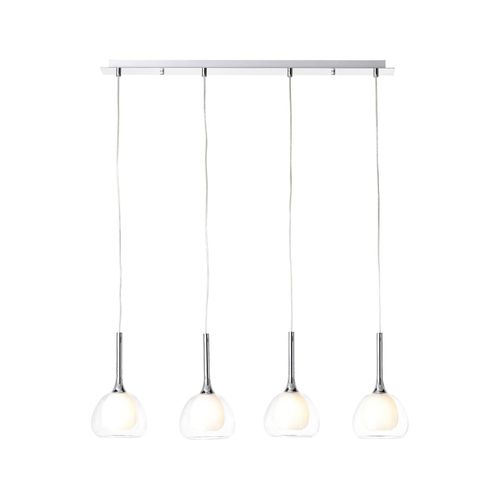 4004353360855 - BRILLIANT Lampe Hadan Pendelleuchte 4flg chrom weiß-transparent 4x D45 E14 40W geeignet für Tropfenlampen (nicht enthalten) In der Höhe einstellbar Kabel kürzbar 4004353360855 - BRILLIANT Lampe Hadan Pendelleuchte 4flg chrom weiß-transparent 4x D45 E14 40W geeignet für Tropfenlampen (nicht enthalten) In der Höhe einstellbar Kabel kürzbar