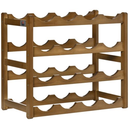 4255633544599 - Weinregal Flaschenregal für 16 Flaschen Weinhalter aus Bambus Natur