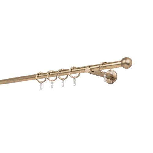 4066866114851 - Gardinenstange MYDECO 20mm Ball Wandträger 12 cm Gardinenstangen Gr L 380 cm 1 läufig grau (messingfarben) Gardinenstangen Wandmontage 4066866114851 - Gardinenstange MYDECO 20mm Ball Wandträger 12 cm Gardinenstangen Gr L 380 cm 1 läufig grau (messingfarben) Gardinenstangen Wandmontage