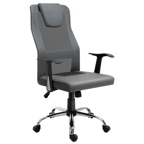 4250871264933 - Bürostuhl Drehstuhl höhenverstellbar Chefsessel Schreibtischstuhl ergonomisch Kunstleder Grau 66 x 73 x 108-118 cm - Grau - Vinsetto 4250871264933 - Bürostuhl Drehstuhl höhenverstellbar Chefsessel Schreibtischstuhl ergonomisch Kunstleder Grau 66 x 73 x 108-118 cm - Grau - Vinsetto
