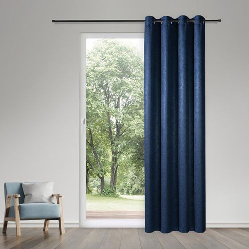 4007863698395 - Vorhang Grace Gr 1 blau (dunkelblau grau) B145cm H245cm Polyester Gardinen Blickdichter Ösenschal Grace 4007863698395 - Vorhang Grace Gr 1 blau (dunkelblau grau) B145cm H245cm Polyester Gardinen Blickdichter Ösenschal Grace