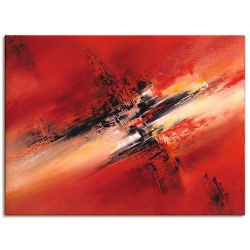4055327481861 - Wandbild ARTLAND Zerstreutheit II Bilder Gr B H 80 cm x 60 cm Leinwandbild Gegenstandslos Querformat 1 St rot Bild Poster Bilder als Leinwandbild Wandaufkleber oder in versch Größen