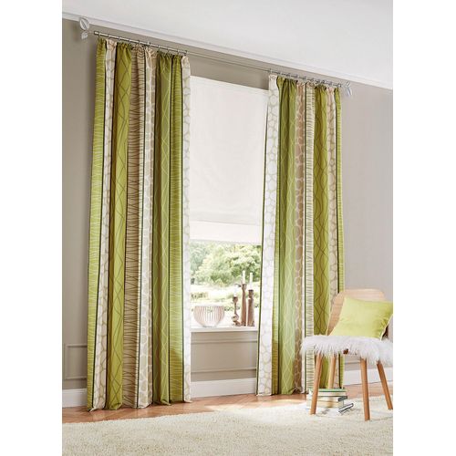6944185496323 - Vorhang MY HOME Gosen Gardinen Gr 145 cm Kräuselband 140 cm grün Kräuselband Gardine Gardine Fertiggardine blickdicht