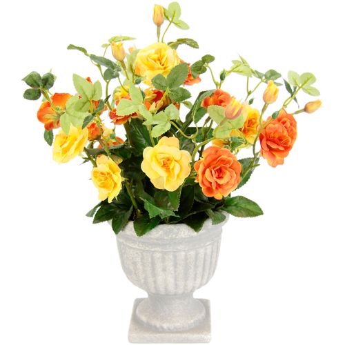 4019844803759 - Kunstblume IGEA Rosen im Pokal orange B25cm H35cm L25cm Polyester Kunstpflanzen 4019844803759 - Kunstblume IGEA Rosen im Pokal orange B25cm H35cm L25cm Polyester Kunstpflanzen
