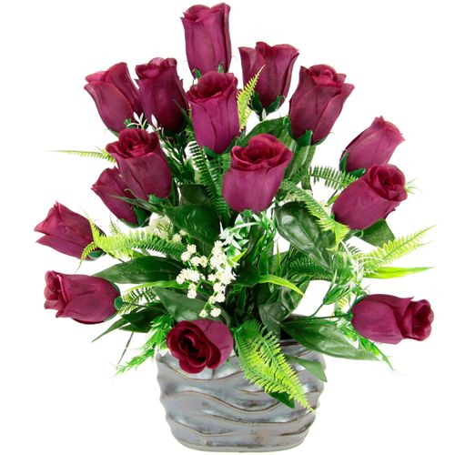4019844802110 - Kunstblume IGEA Rosen-Arrangement in Vase aus Keramik Blumengesteck Dekoblumen rot B40cm H49cm L31cm Polyester Kunstpflanzen Seidenblumen Kunstrosen Rosenstrauß Hochzeitsdeko Tischdeko 4019844802110 - Kunstblume IGEA Rosen-Arrangement in Vase aus Keramik Blumengesteck Dekoblumen rot B40cm H49cm L31cm Polyester Kunstpflanzen Seidenblumen Kunstrosen Rosenstrauß Hochzeitsdeko Tischdeko