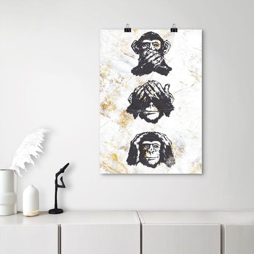 4062144890486 - Poster Affen Bilder Gr B H T 297 cm x 42 cm x 01 cm Poster Hochformat 1 St schwarz Poster 4062144890486 - Poster Affen Bilder Gr B H T 297 cm x 42 cm x 01 cm Poster Hochformat 1 St schwarz Poster