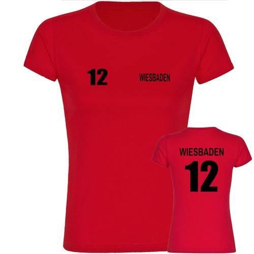 4068859593292 - multifanshop Damen T-Shirt - Wiesbaden - Trikot Nummer 12 - Druck schwarz - Frauen 4068859593292 - multifanshop Damen T-Shirt - Wiesbaden - Trikot Nummer 12 - Druck schwarz - Frauen