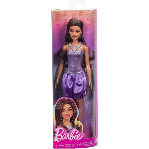0194735255573 - Fashionistas Doll #234 in Sequined Purple Dress And Silvery Accessories Brown Hair 0194735255573 - Fashionistas Doll #234 in Sequined Purple Dress And Silvery Accessories Brown Hair